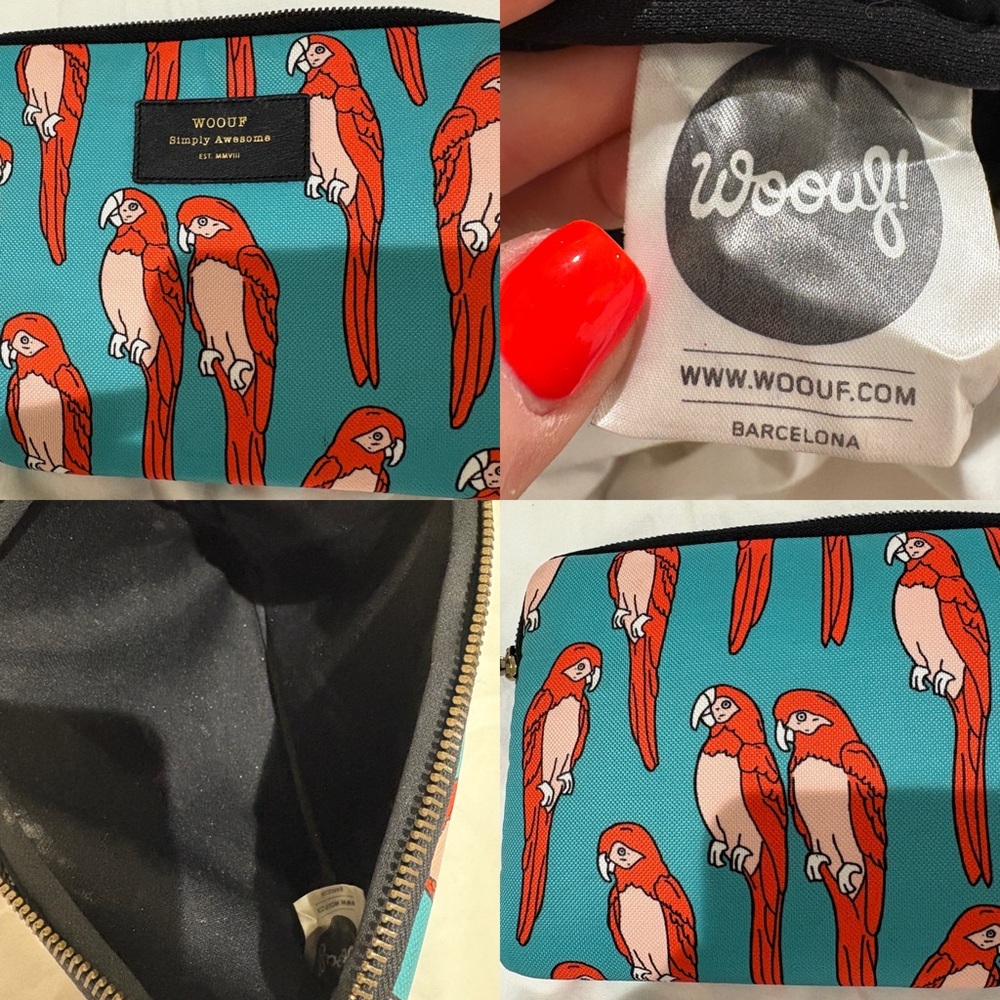 Woouf Parrot Print Pouch